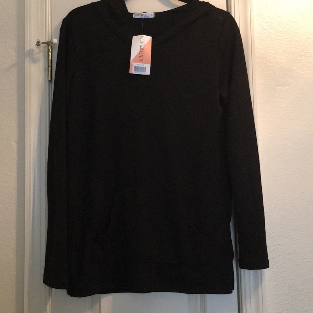 Black honey and lace Carmel hoodie